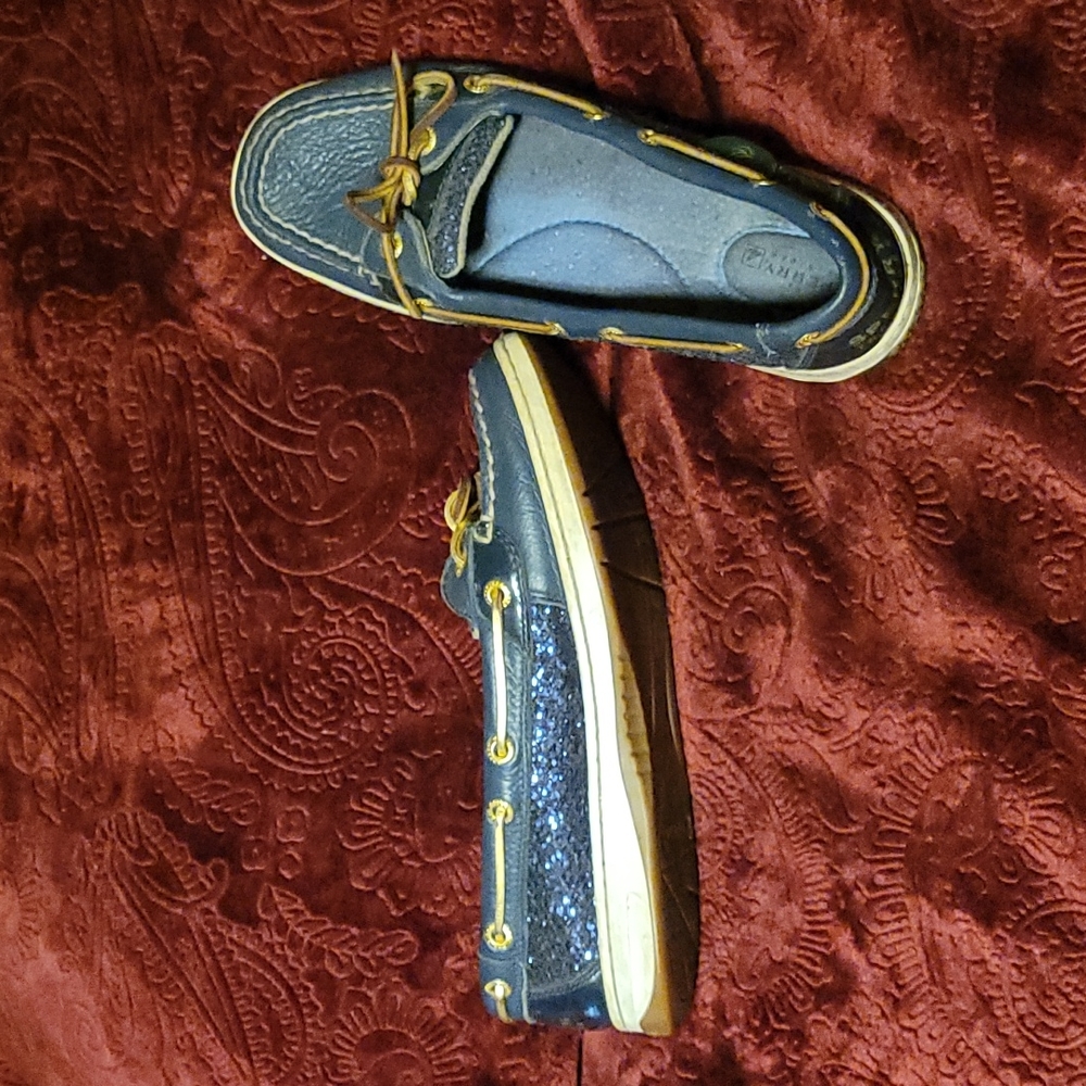Sperry Top-Siders Women's Sz 8M Sparkle Navy Loafers